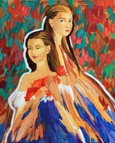 Lia Aminov the muses, 60x80 cm, acrylic painting, 2018.jpg