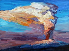 Lia Aminov Etna volcano, small oil painting, 18x24 cm, 2020.jpg