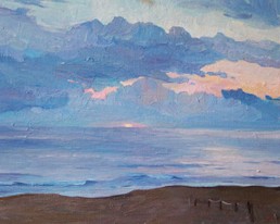 Lia Aminov Sunrise, 20x25 cm, oil painting, 2018.jpg