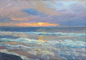 Lia Aminov Sunset over the sea 3, 15x21 cm, 2018.jpg