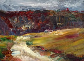 Lia Aminov autumn landscape in moldova oil painting.JPG