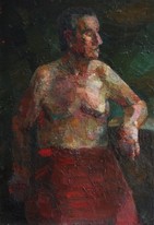 Lia Aminov figure of an old man oil painting.JPG
