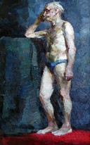 Lia Aminov figure of an old man oil painting2.JPG