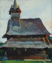 Lia Aminov old church oil painting.JPG