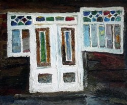 Lia Aminov white door oil painting.JPG