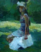 Lia Aminov young girl oil painting.JPG
