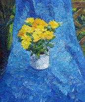 Lia Aminov Chrysanthemums, 50x60 cm, oil painting, 2016.jpg