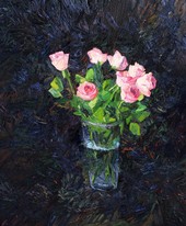 Lia Aminov Pink roses, 50x60 cm, 2019.jpg