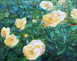 Lia Aminov Spring Roses, 35x28 cm, oil painting, 2017.jpg