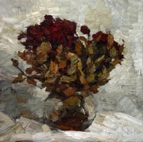 Lia Aminov dried roses, 40x40 cm, oil painting, 2015.jpg