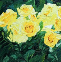 Lia Aminov yellow roses, 30x30 cm, 2018.jpg