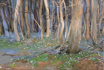 Lia Aminov, Spring forest, oil painting, 20x30 cm, 2019.jpg