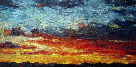Lia Aminov Colorful sunset, 30x60 cm, 2016.jpg