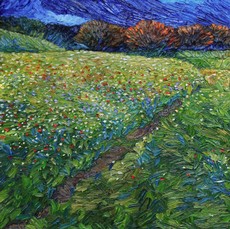 Lia Aminov Furrow in the meadow, 50x50 cm, oil painting, 2018.jpg