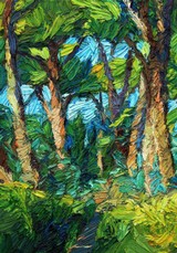 Lia Aminov Mediterranean pine trees 2, 25x35 cm, oil painting, 2018.jpg