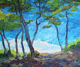 Lia Aminov Mediterranean pines, 50x60 cm, 2017.jpg