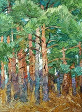 Lia Aminov Pine trees 30x40 cm, 2019.jpg