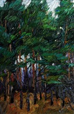 Lia Aminov Pines, 30x20 cm, oil painting, 2018.jpg