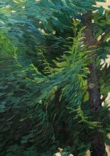 Lia Aminov Two pine trees, 50x70 cm, 2018.jpg