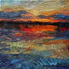 Lia Aminov, Colorful sunset, 30x30 cm, 2015.jpg