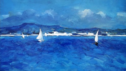 Lia Aminov, Sail Boats, 30x60 cm, 2014.jpg