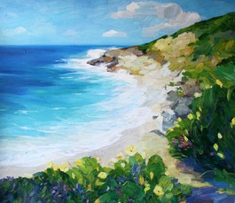 Lia Aminov, Sicilian coast, 110x95 cm, oil painting, 2019.jpg