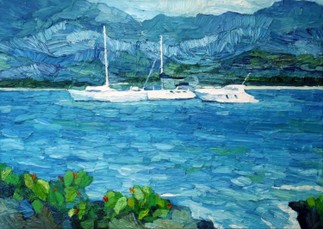 Lia Aminov Boats, oil painting, 50x70 cm, 2015.jpg