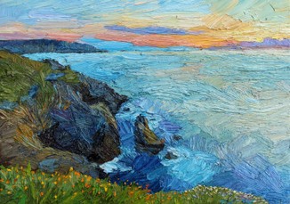 Lia Aminov Italian coast 3, 25x35 cm, oil painting, 2018.jpg