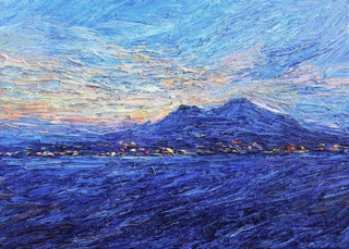 Lia Aminov Mount Vesuvius, 35x250cm, oil painting, 2019.jpg