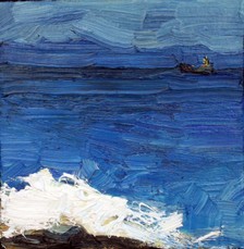 Lia Aminov Sea and waves, 20x20 cm, 2015.jpg