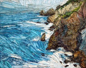 Lia Aminov Sea waves 2, 20x25 cm, oil painting, 2018.jpg