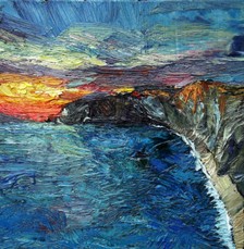 Lia Aminov Sunset over the sea, 30x30 cm, 2016.jpg