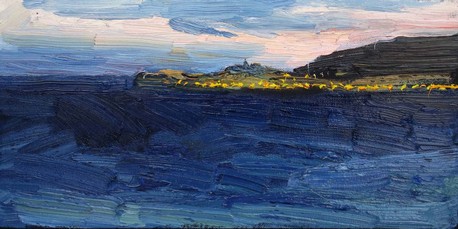 Lia Aminov evening sea, 20x40 cm, 2015.jpg