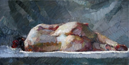 Lia Aminov oil painting, female nude 2005.JPG